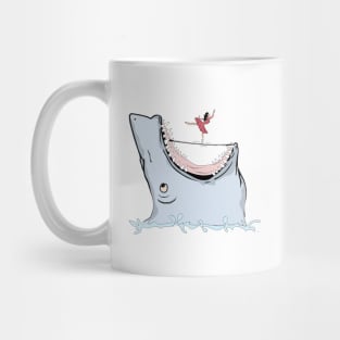 Brave girl ballet in shark jaw Mug